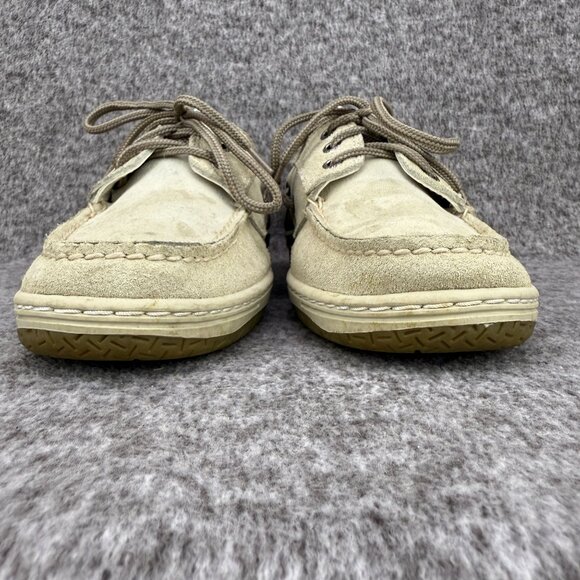 ✅ Mens 8M Sperry Top-Sider Billfish 3-Eye Boat Shoes Beige Leather Non-slip Sole - Picture 7 of 12